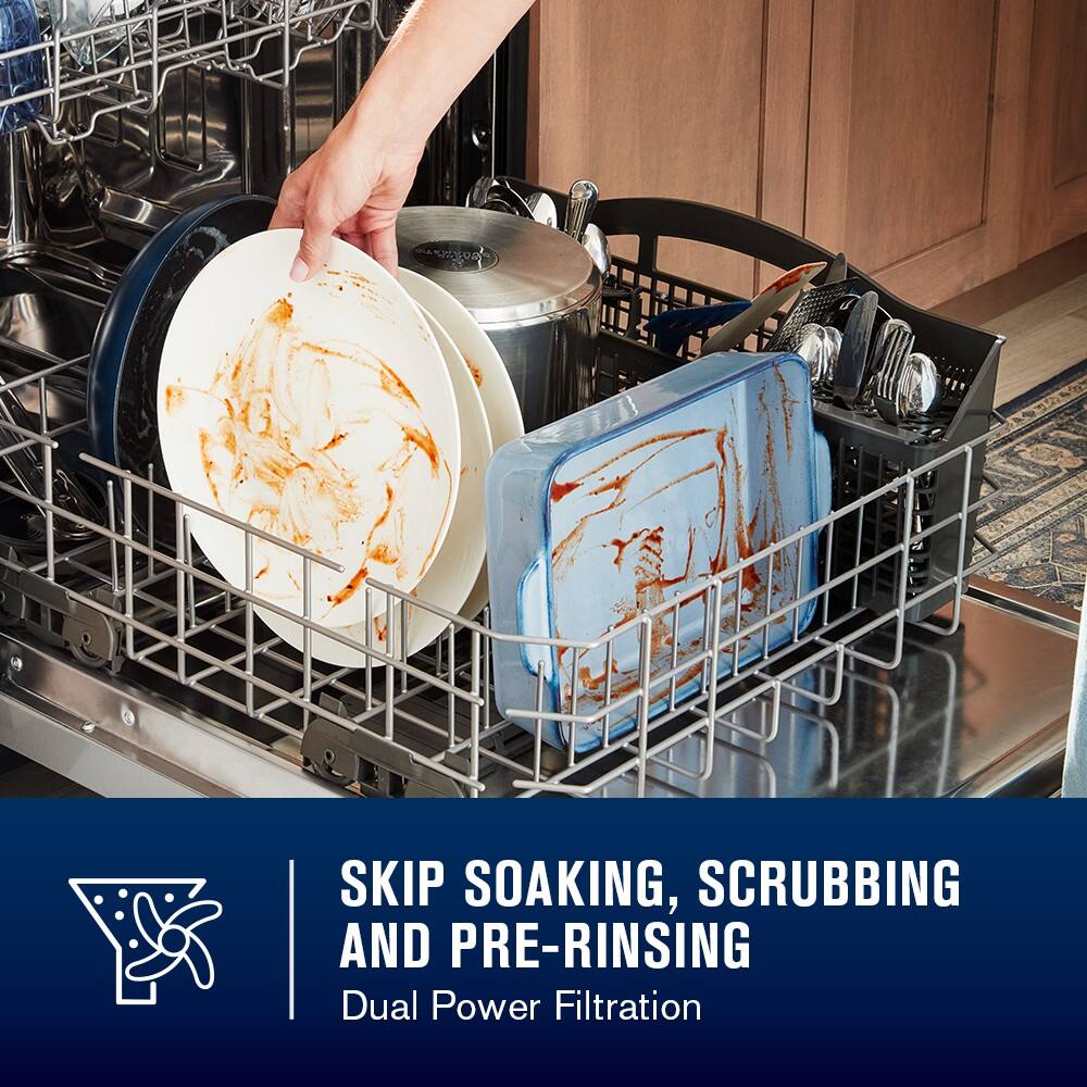 SKIP SOAKING, SCRUBBING AND PRE-RINSING  
Dual Power Filtration