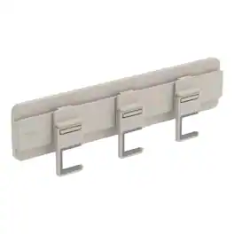 OU - Wall Mounted Broom & Mop Holder, Self‑Adhesive Anti‑Slip Silicone Grip Hooks for Laundry & Kitchen Organization - Beige