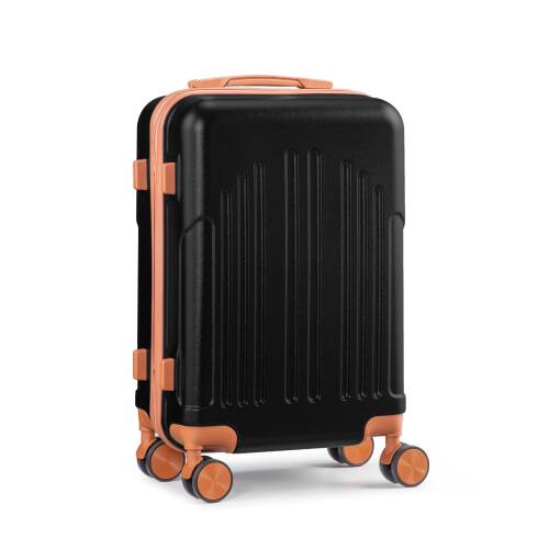 Alt View 2. Winado - 20" Airline Approved Small Trolley Case ABS Hardside Suitcase with Double Spinner Wheels & TSA Lock for Travel Business - Black & Brown.