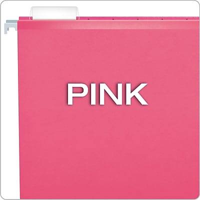 Alt View 2. Pendaflex - Pendaflex Reinforced Hanging File Folders, 1/5 Tab, Letter Size, Pink, 25/Box (04152 1/5 PIN) - Pink.