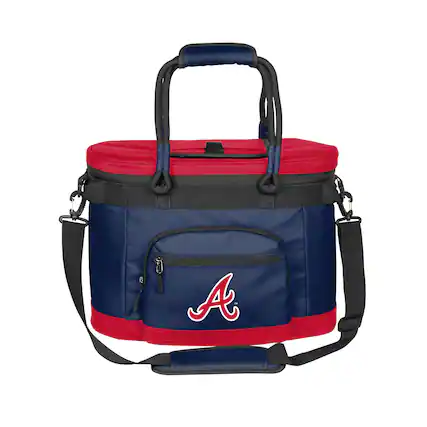 Front. Logo Brands - Atlanta Braves 35 Can Flex Cooler - Navy.