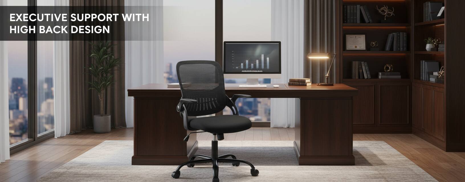 EXECUTIVE SUPPORT WITH HIGH BACK DESIGN