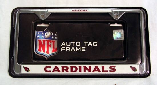 ARIZONA  
AUTO TAG FRAME  
NFL  
CARDINALS