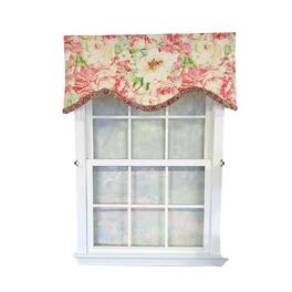 RLF Home - Angeline Cornice 100% Cotton Rod Pocket Lined Window Valance 50" x 17" - Multi