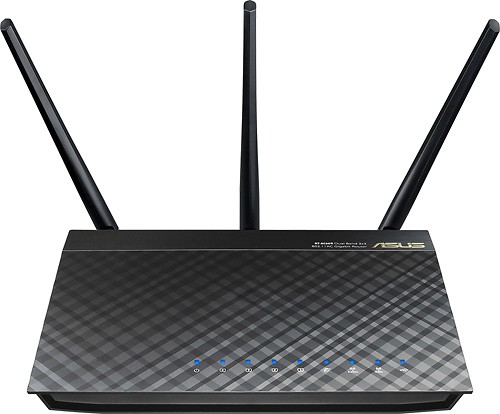  Asus - Dual-Band Wireless-AC Gigabit Router with 4-Port Ethernet Switch