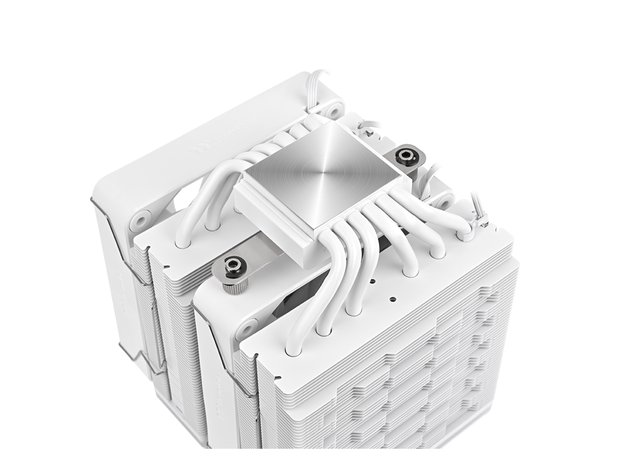 Alt View 7. Thermaltake - Thermaltake ASTRIA 600 ARGB CPU Cooler, 6 Heat Pipes, 2x120mm PWM Fans, 265W TDP, White, CL-P139-CA12SW-A - White.