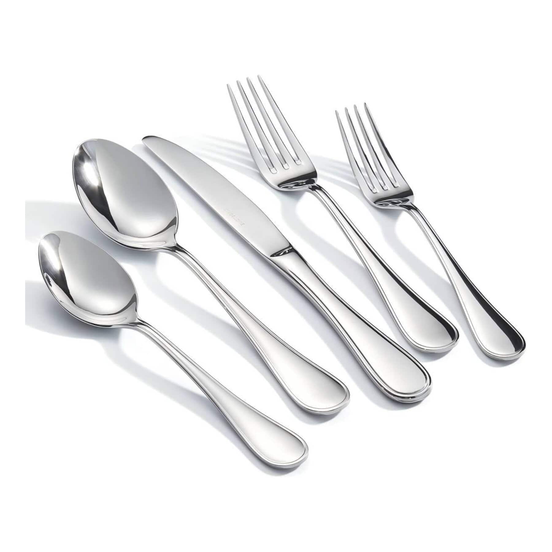 Dazzed Corner - 20 Piece Silverware Set for 4, 1Stainless Steel Flatware Set - Silver