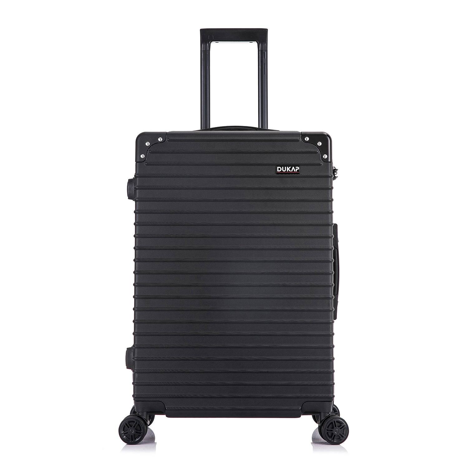Angle. DUKAP - Tour Lightweight Luggage Medium 24" - BLACK.
