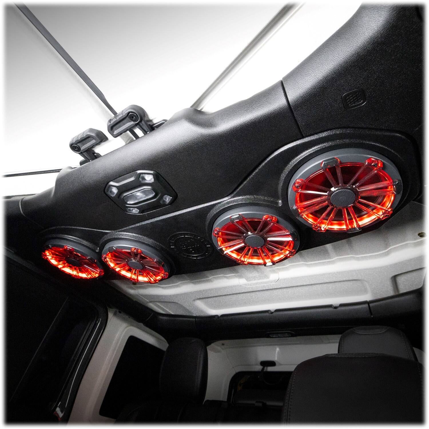 Alt View 22. MB Quart - Tuned 8" Coaxial Car 4-Speaker Kit with RGB LED Lighting for Jeep Wrangler JL and Gladiator JT Vehicles - Black.