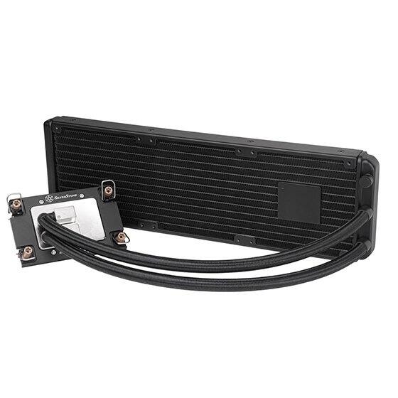 Left. SilverStone - SST-XE360-4677 Triple 120mm All-in-One Liquid Cooling, Designed specifically for Intel LGA 4677 socket - Black.