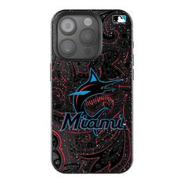 Keyscaper - MLB - Miami Marlins Paisley Bling iPhone Case - 15 - Black
