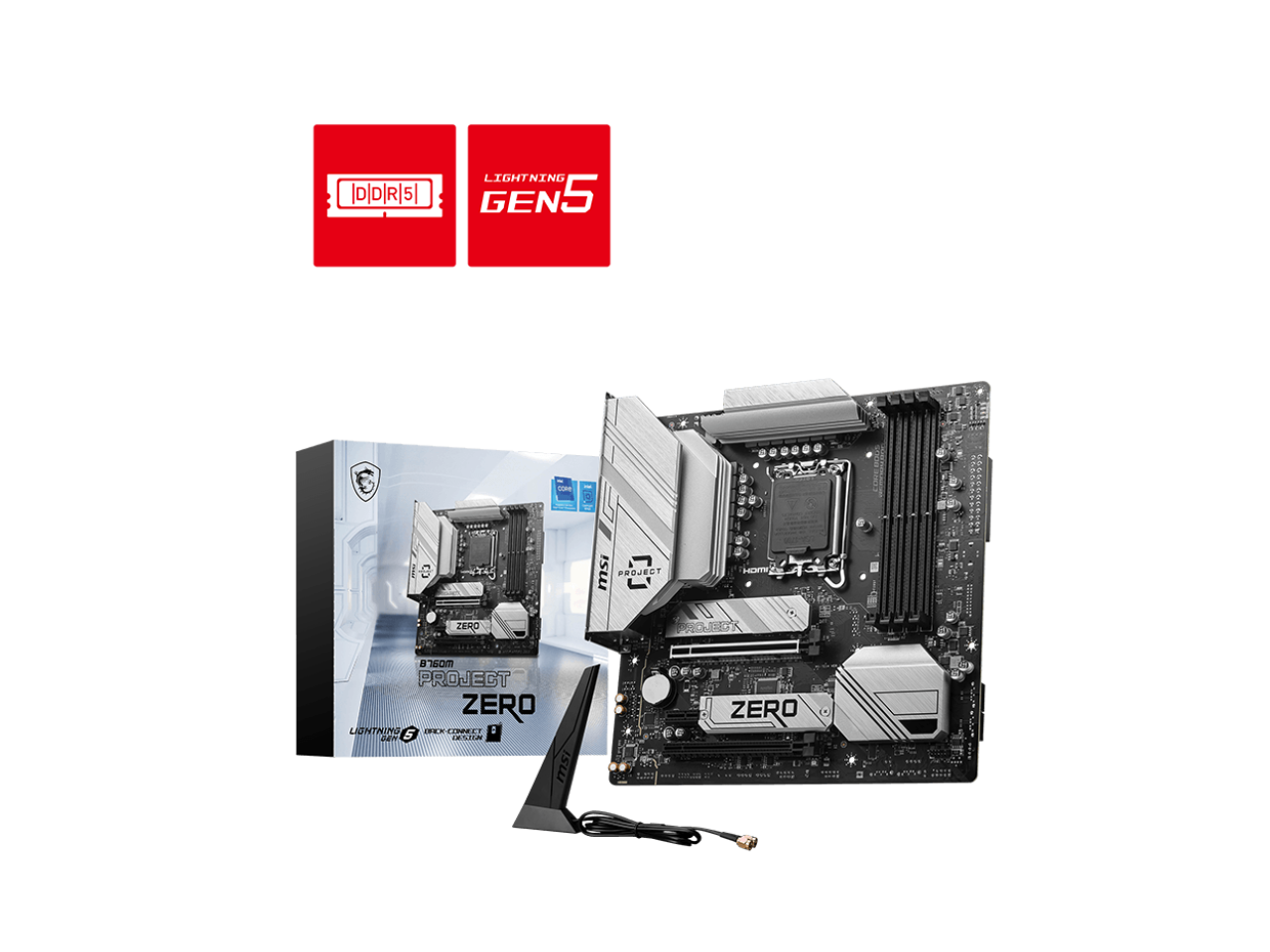 MSI - B760M PROJECT ZERO Desktop Motherboard