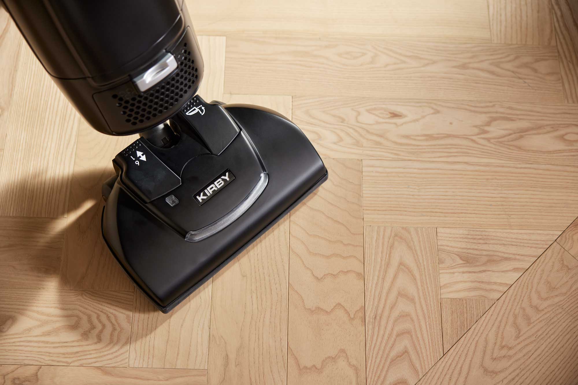 Alt View 4. Kirby - V530 Signature Series Upright Vacuum with Multi-Surface Power Nozzle - Carbon Black.