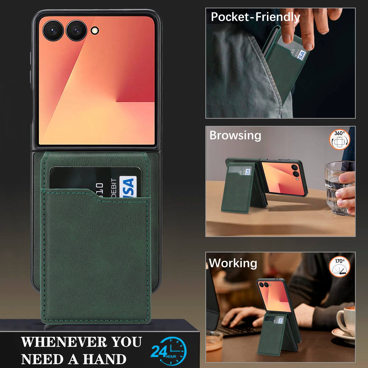 Pocket-Friendly  
Browsing  
Working  

WHENEVER YOU NEED A HAND  

24 HOUR