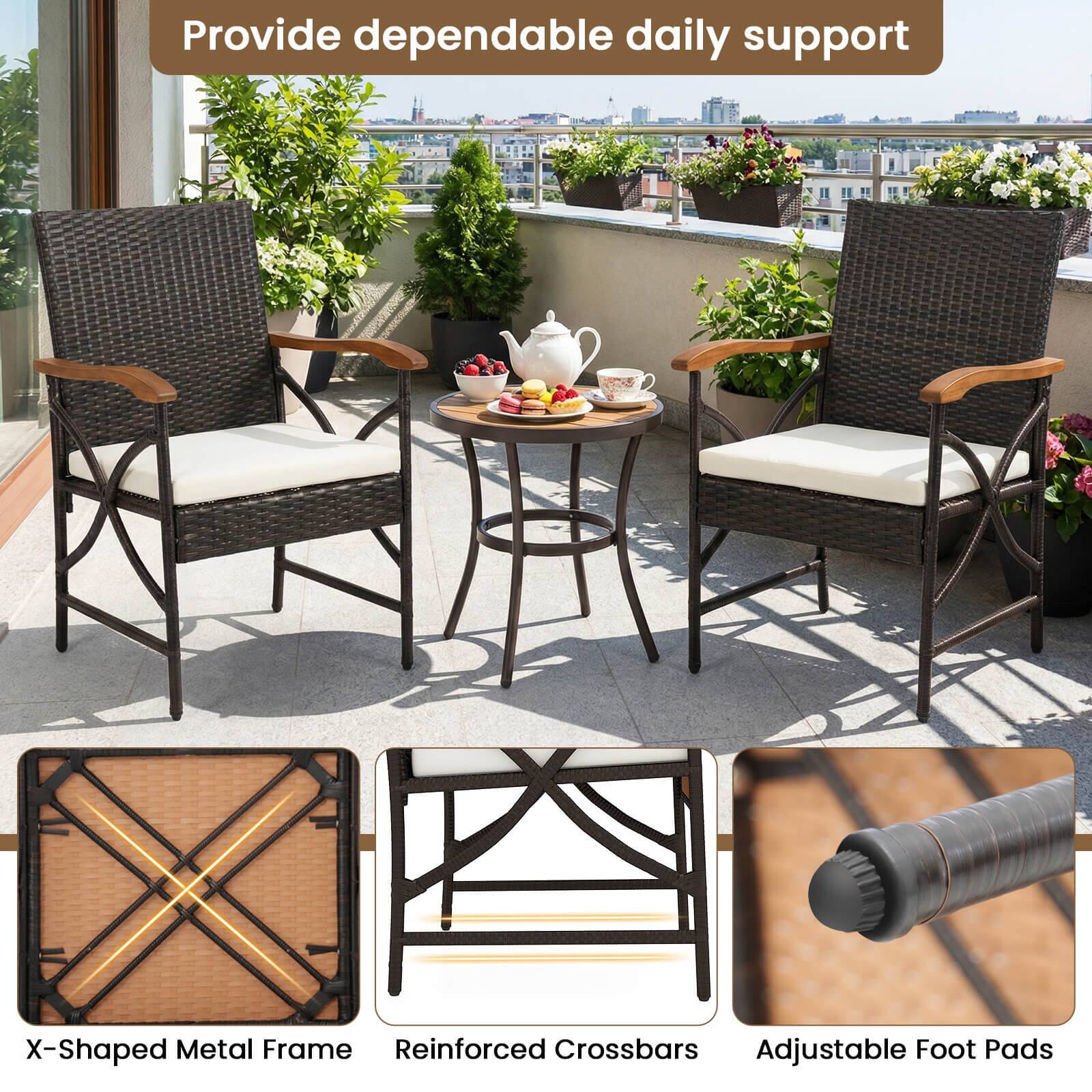 Provide dependable daily support

X-Shaped Metal Frame  
Reinforced Crossbars  
Adjustable Foot Pads