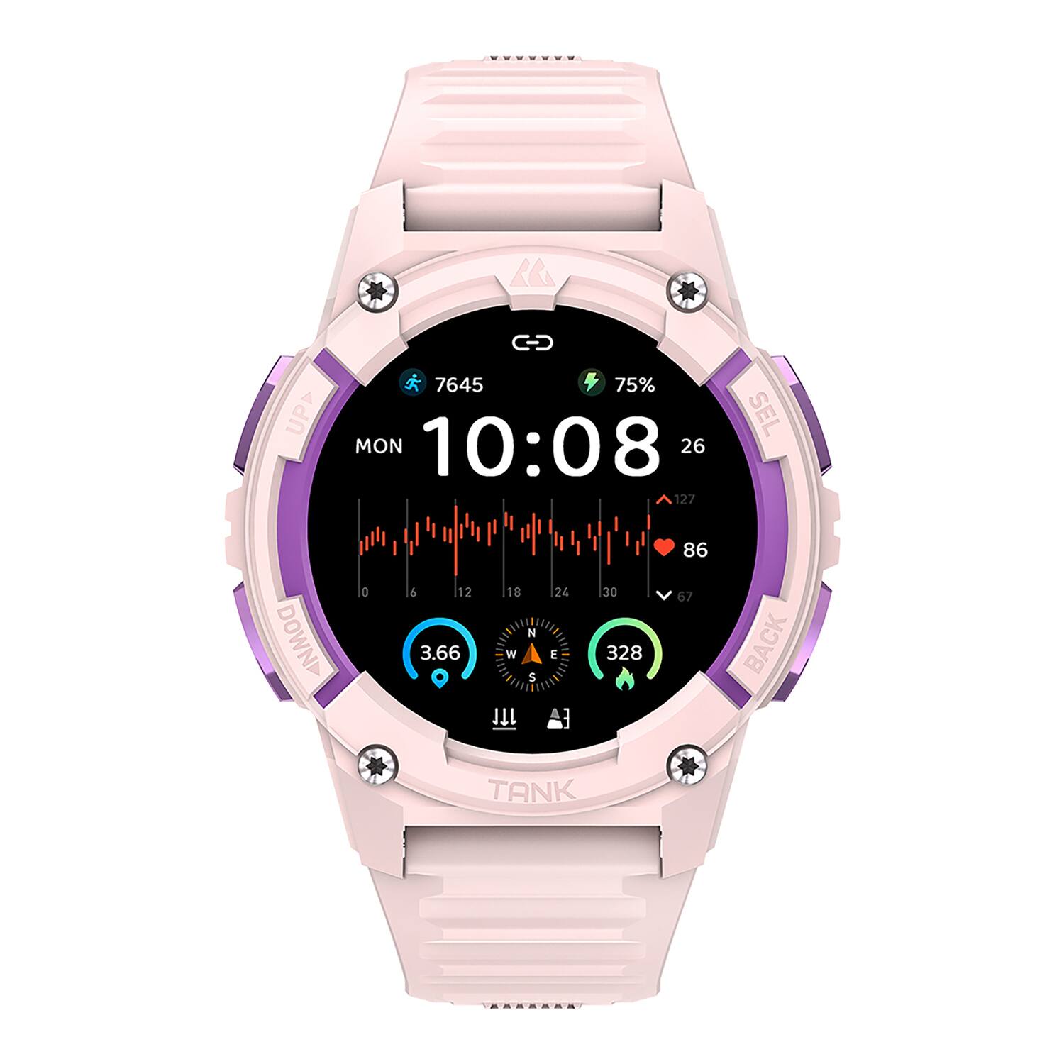 G-D UP  
7645  
75%  
MON 10:08  
26  
127  
SEL DOWN  
0 6 12 3.66 18  
N W S  
11 24 E  
EA A  
30 328  
86 67  
BACK TANK