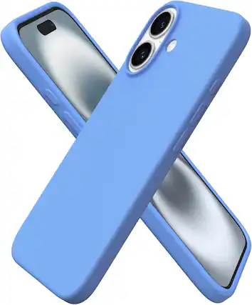 Front. Ornarto - ORNARTO Compatible with iPhone 16 Case 6.1", Liquid Silicone 3 Layers Full Covered Protective Cover-Sky Blue - Sky Blue.
