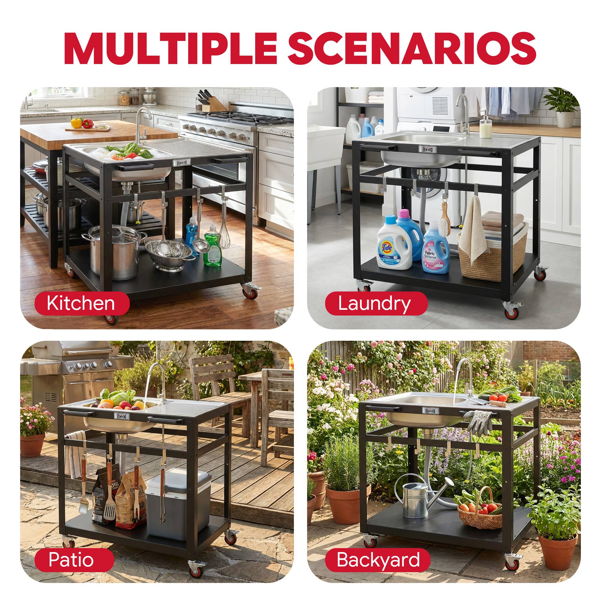 MULTIPLE SCENARIOS

1. Kitchen
2. Laundry
3. Patio
4. Backyard