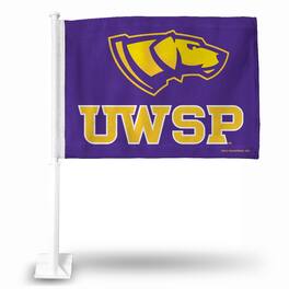 Rico Industries - Wisconsin Stevens Point Pointers 14x19 Double Sided Window Mount Car Flag - Multi