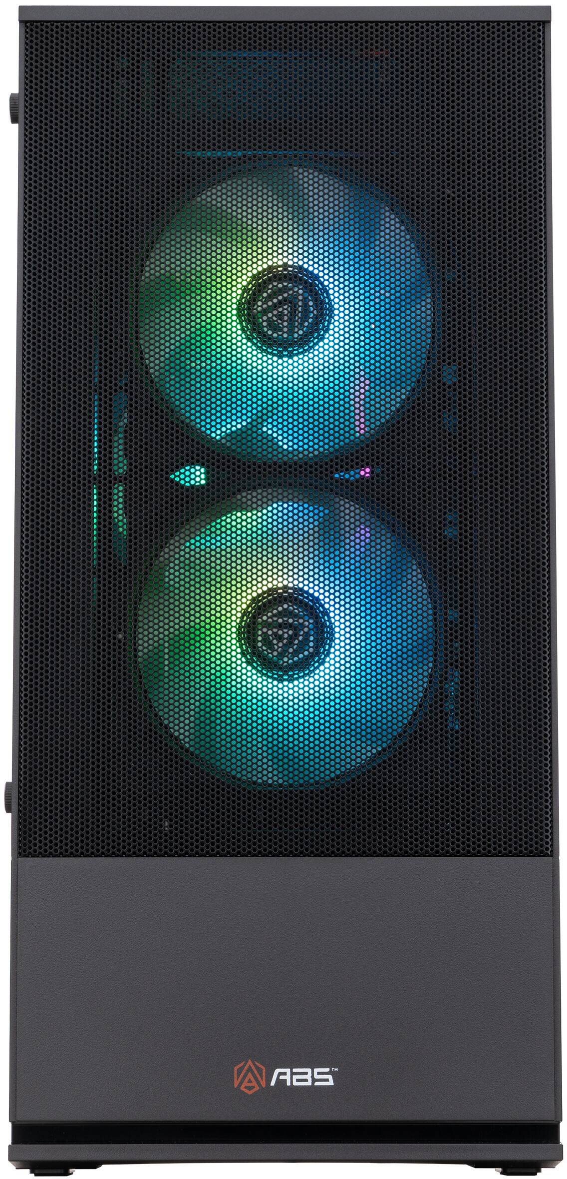 Angle. ADVANCED BATTLESTATIONS - ABS Cyclone Aqua Gaming PC - Windows 11 - Intel Core i7-14700F - GeForce RTX 5060 - 32GB DDR5 - 1TB - Powered by Asus - BLACK.