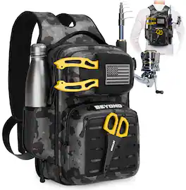 Beyond Braid - Tackle Backpack- The Voyager (Black Onyx) - Black Camo