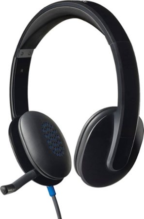 Logitech - H540 Wired On-Ear Headset - Black