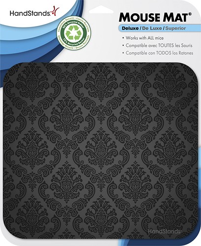  Handstands - Damask Deluxe Series Mouse Pad - Black/Gray