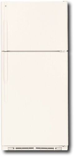 Front Standard. GE - 17.9 Cu. Ft. Frost-Free Top-Mount Refrigerator - Bisque-on-Bisque.