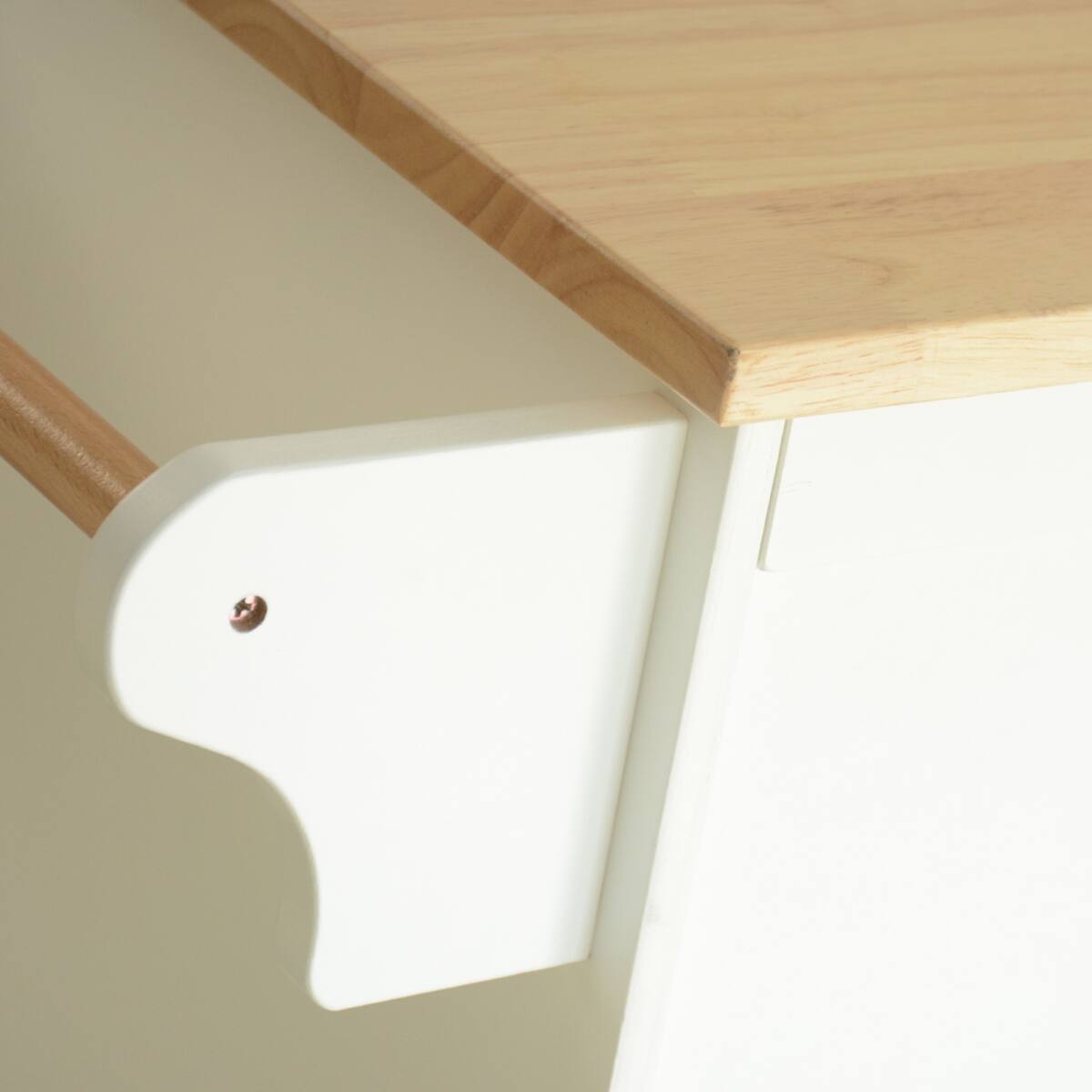 Angle. Loheer - Loheer Rolling Kitchen Island Cart Mobile Kitchen Trolley with Storage Cabinets White - White.