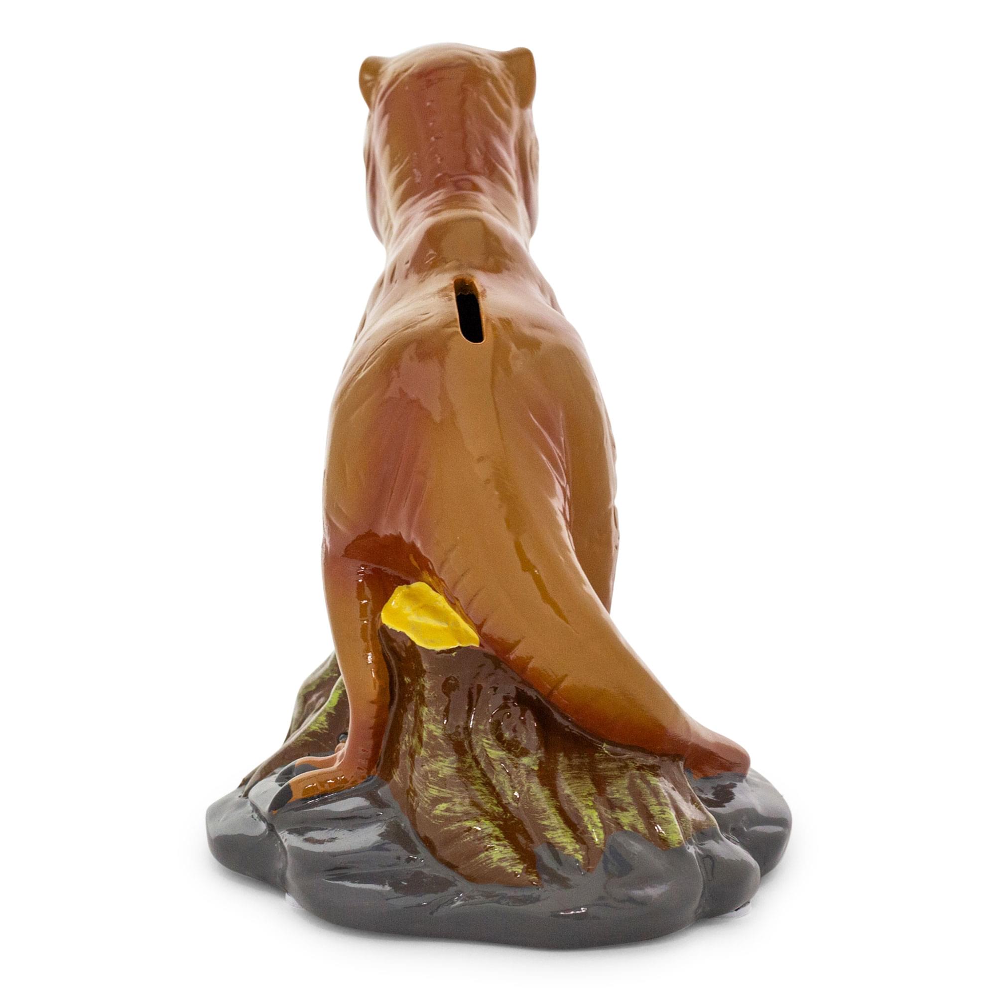 Alt View 10. Silver Buffalo - Jurassic World T-Rex 6-Inch Ceramic Sculpted Coin Bank Storage - Brown.