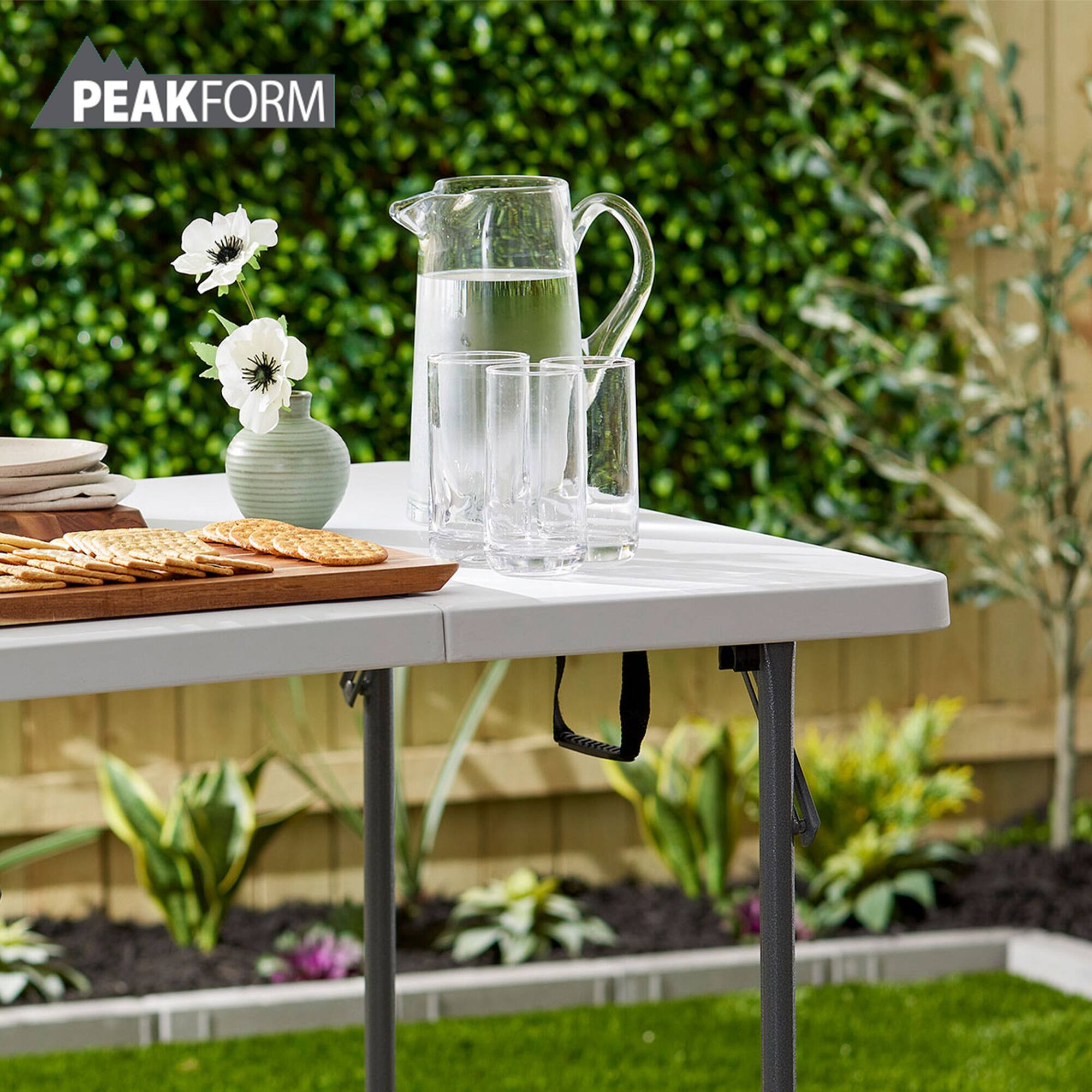 Alt View 3. Peakform - Peakform Compact Indoor or Outdoor Folding Banquet Table, 4 Foot, White - White.