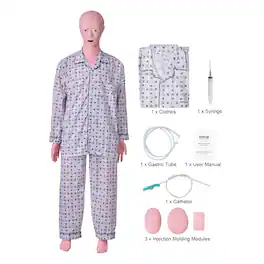 VEVOR - Nursing Training Manikin, Male Life Size Demonstration Human Manikin for Nursing Training, Multifunctional Education - Multicolor