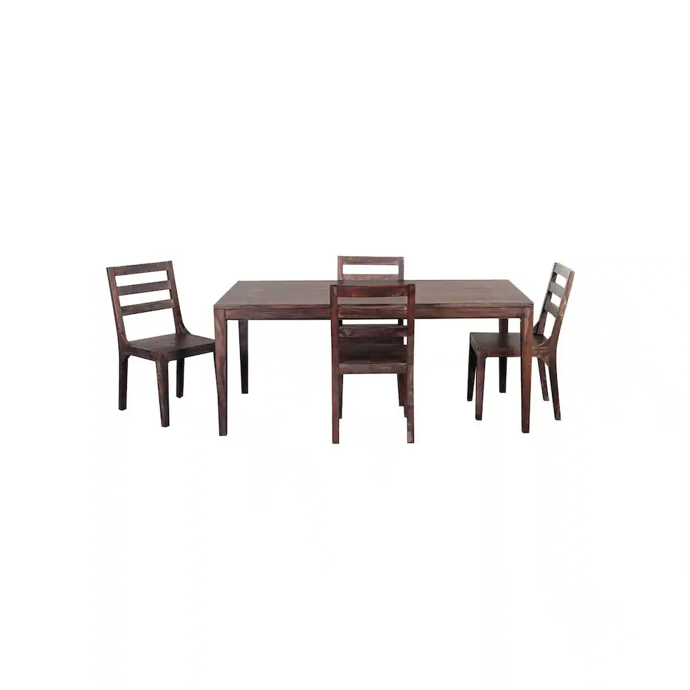 Alt View 4. Porter Designs - Porter Designs Fall River Solid Sheesham Wood Dining Table, Gray - Gray.