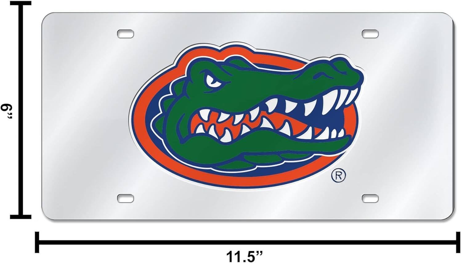 Alt View 4. Rico Industries - University of Florida Gators Mirrored Laser Cut License Plate Laser Tag - Multi.