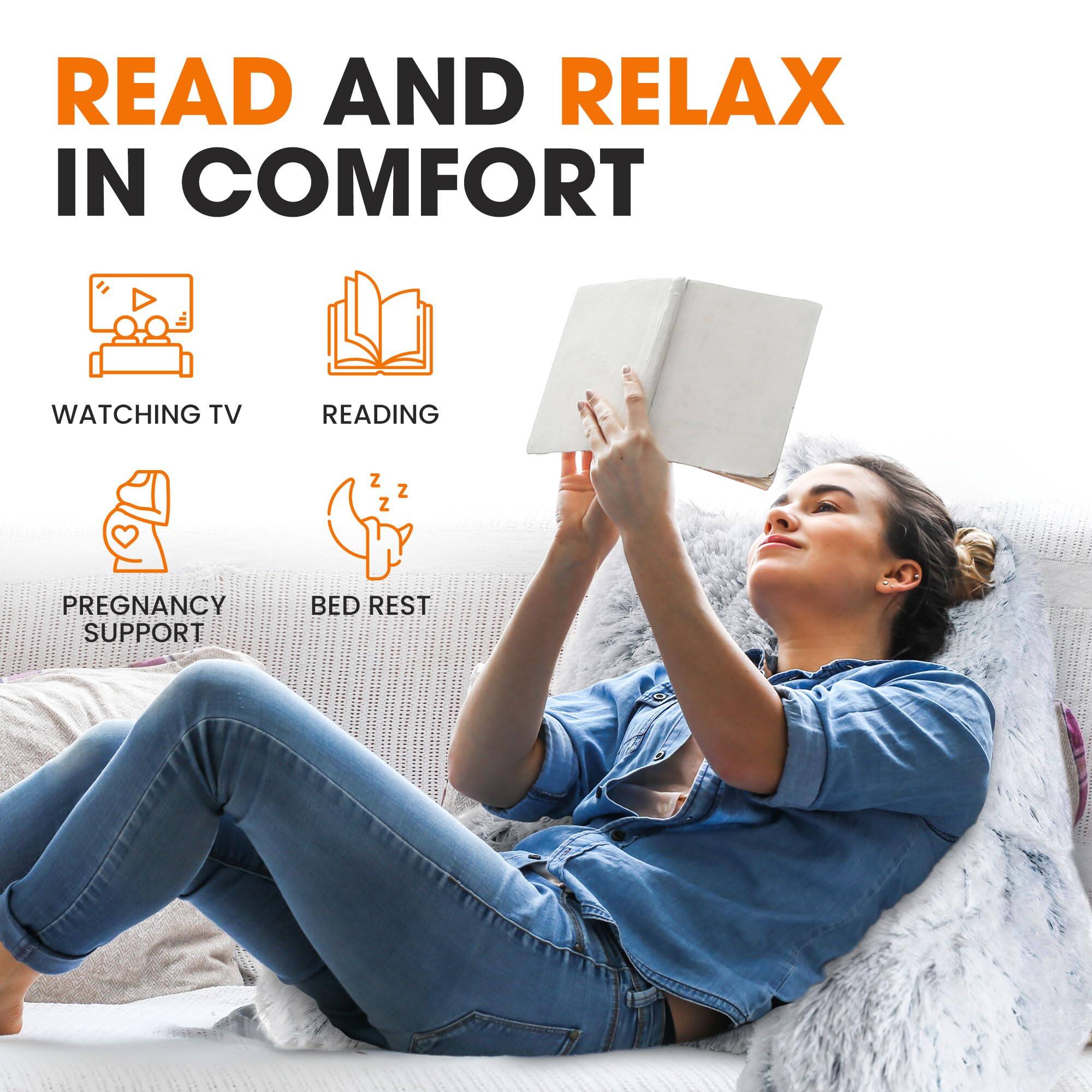 READ AND RELAX IN COMFORT

WATCHING TV
READING
PREGNANCY SUPPORT
BED REST