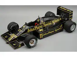 Lotus 94T #11 "John Player Special Team Lotus" F1 "European GP" (1983) with Display Case 1/18 Model Car by Tecnomodel