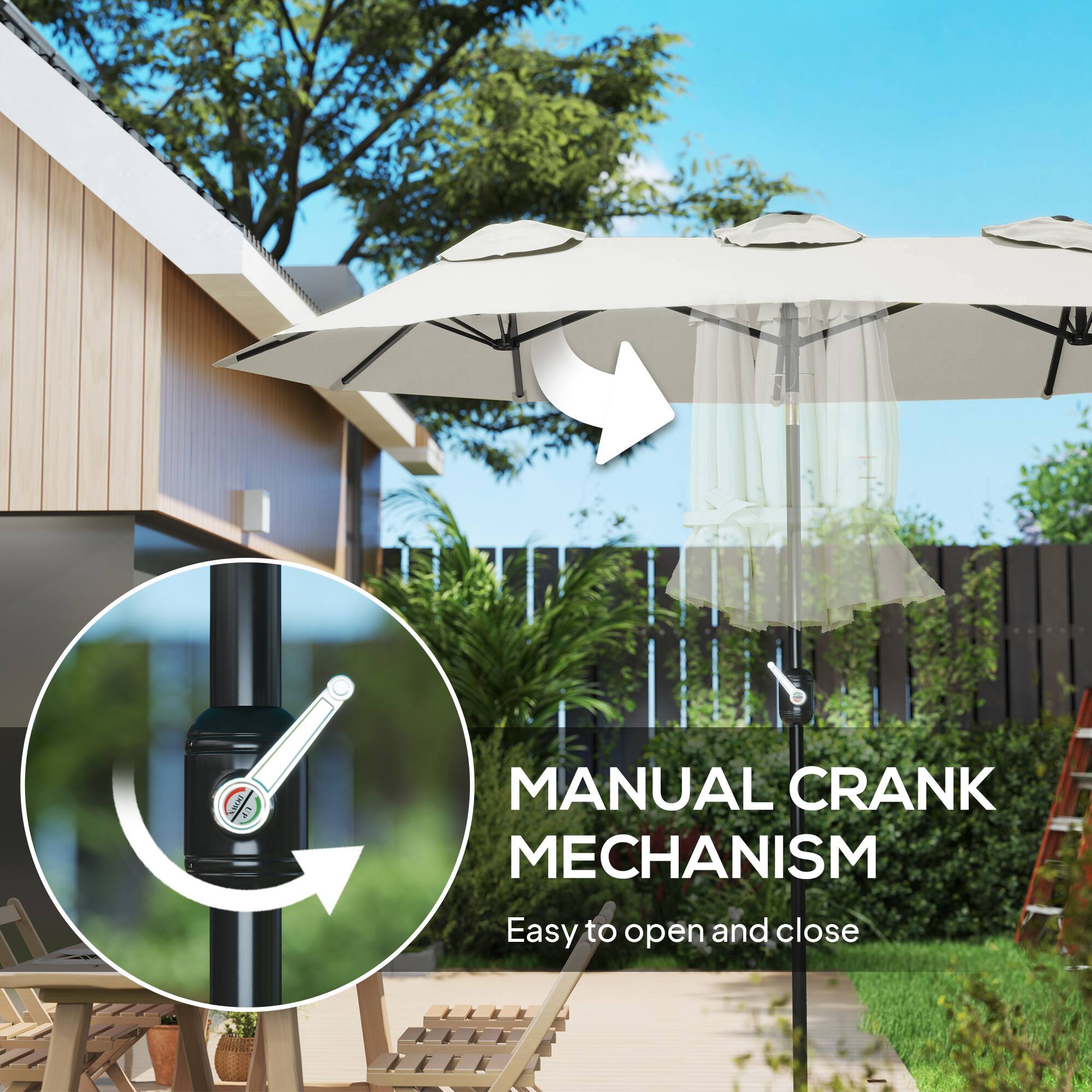 DOWS EP MANUAL CRANK MECHANISM  
Easy to open and close