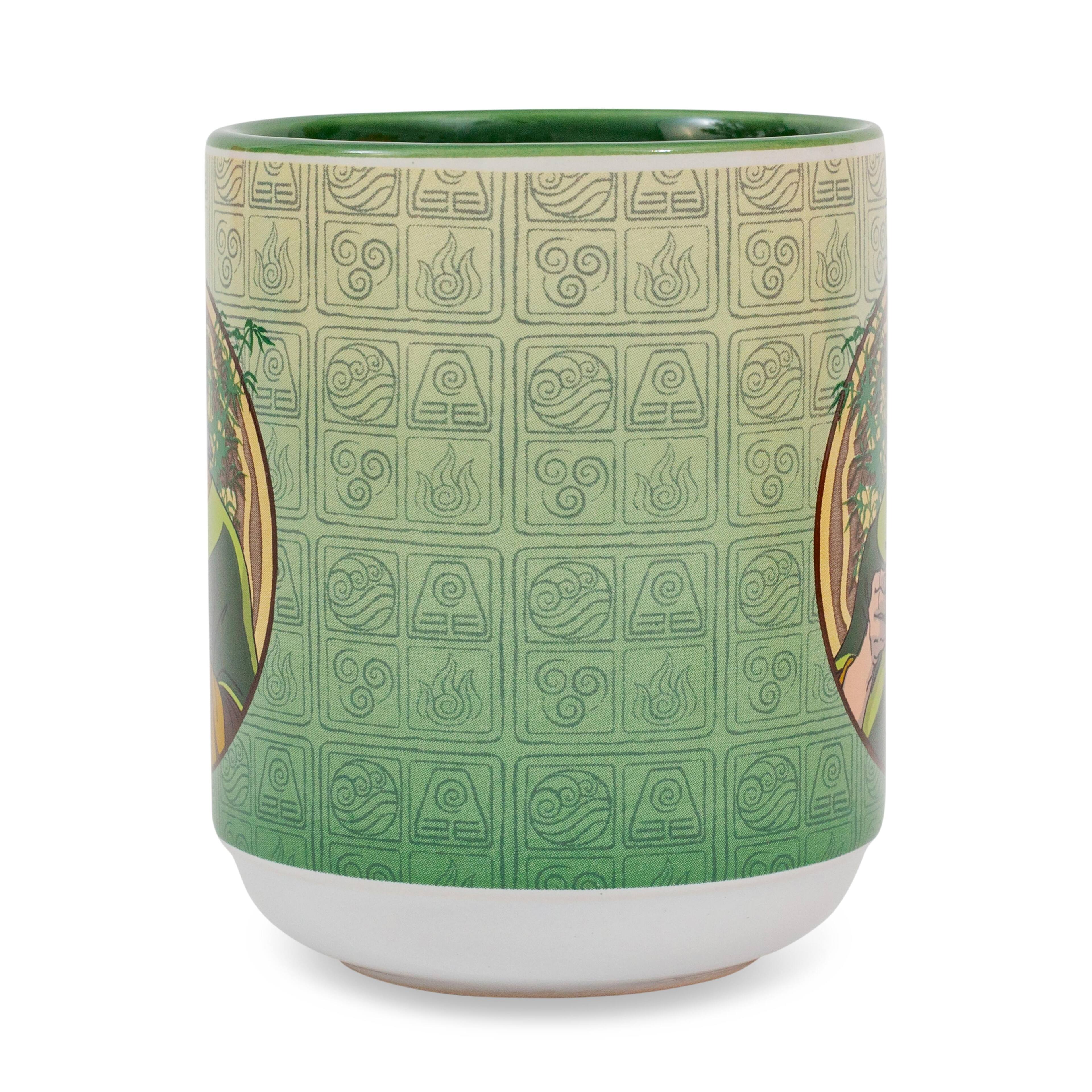 Alt View 1. Silver Buffalo - Avatar: The Last Airbender Uncle Iroh Asian Ceramic Tea Cup | Holds 9 Ounces - Green.