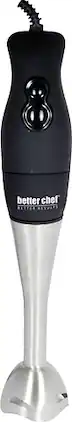 Better Chef - DualPro 2-Speed Immersion Blender/Hand Mixer - Black/Silver