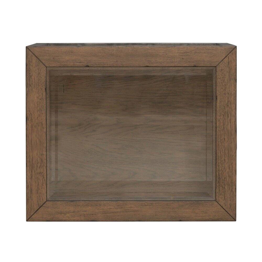 Angle. Liberty Furniture Industries - Bayhill Trellis End Table for Living Room - Honey w/ Black Metal Accents - Honey W/ Black Metal Accents.