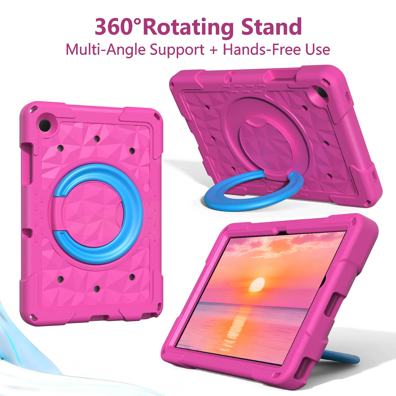 360° Rotating Stand  
Multi-Angle Support + Hands-Free Use
