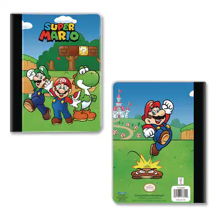 SUPER MARIO
Composition Notebook
100 Wide Ruled Sheets
9.75 in x 7.5 in (24.8 cm x 19.1 cm)
717850MB
Nintendo
Made in China