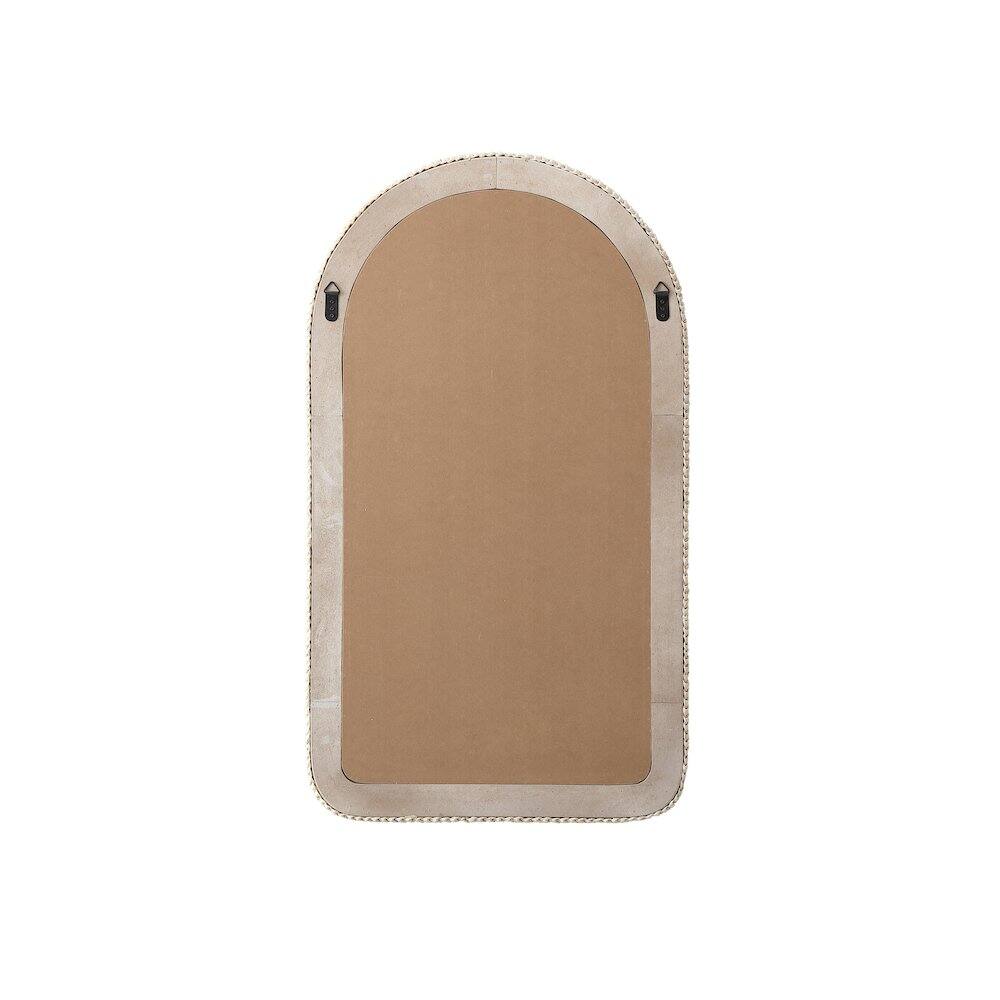 Angle. Elegant Decor - Arch Cornhusk Mirror 24x42 in Linen White - Linen White.