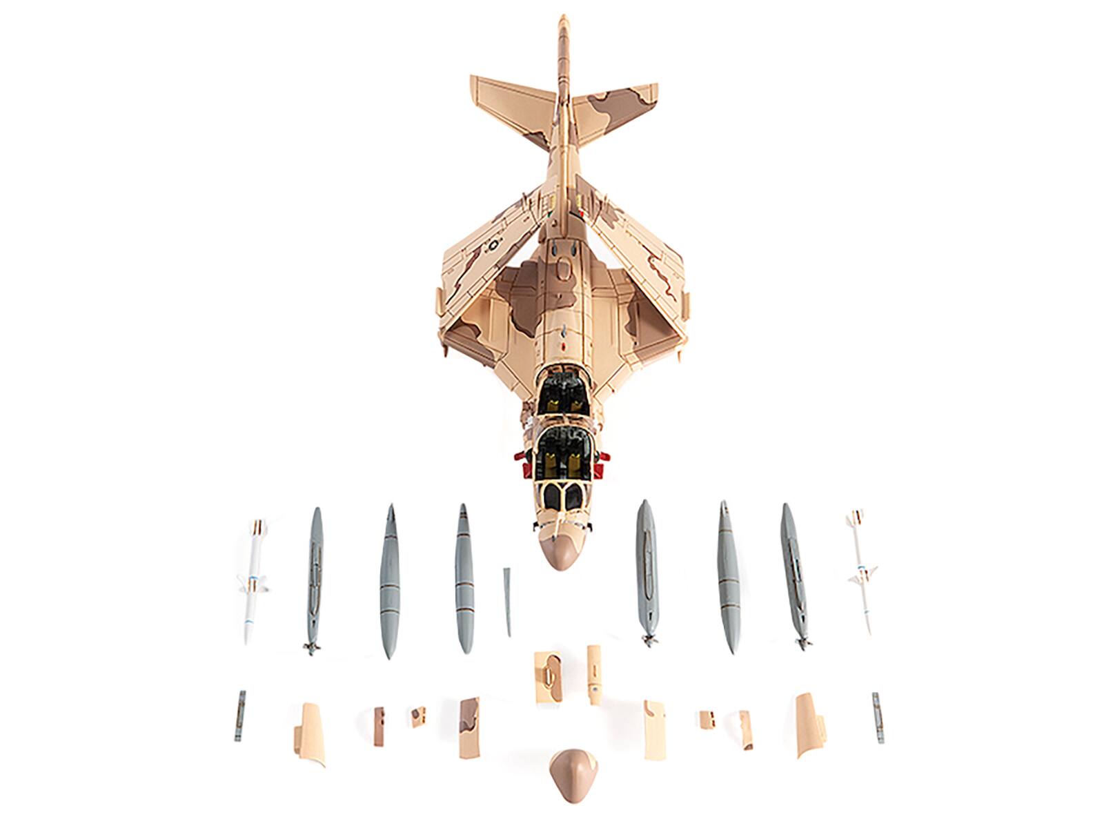 Back. JC Wings - Grumman EA-6B Prowler Attack Aircraft VAQ-133 Wizards Afghanistan (2007) United States Navy 1/72 Diecast Model - Beige, Brown.