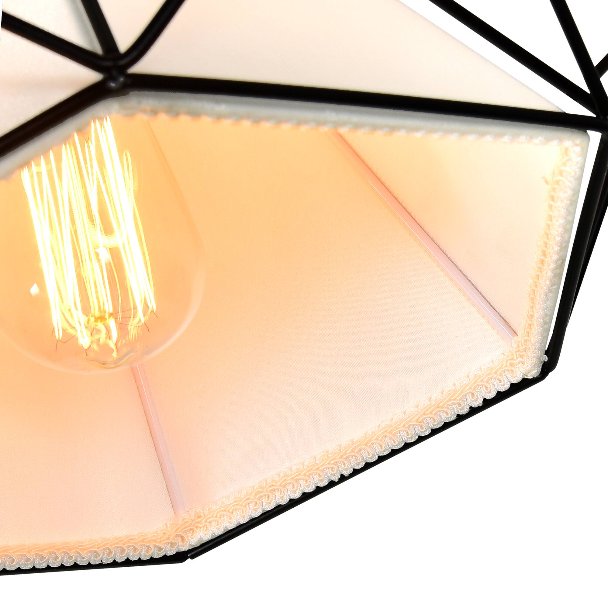 Alt View 1. CWI Lighting - Diamond 1 Light Down Pendant With Black Finish - Black.