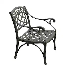 Outdoor Escape - Outdoor club chair with sturdy armrest and classic design - Black