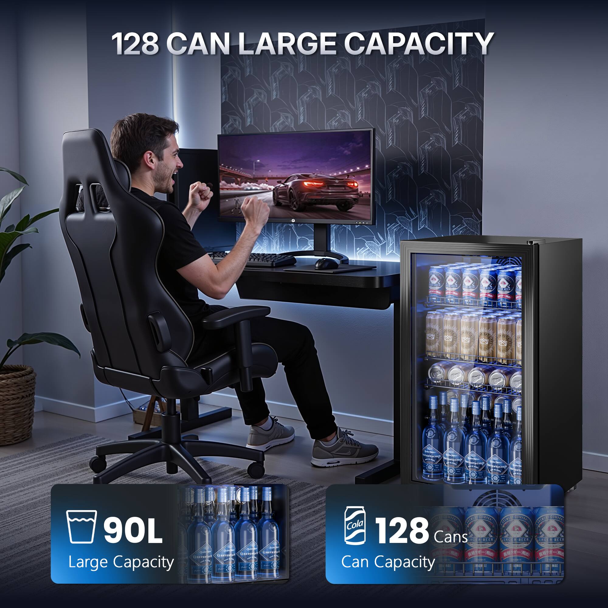 128 CAN LARGE CAPACITY

90L - Large Capacity

COLOR - CLUBISH CARVED

PACKING - 128 Cans

RED - Can Capacity