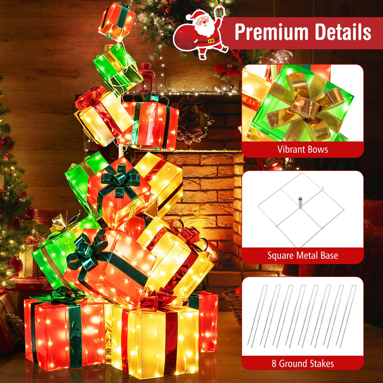 Premium Details

- Vibrant Bows
- Square Metal Base
- 8 Ground Stakes