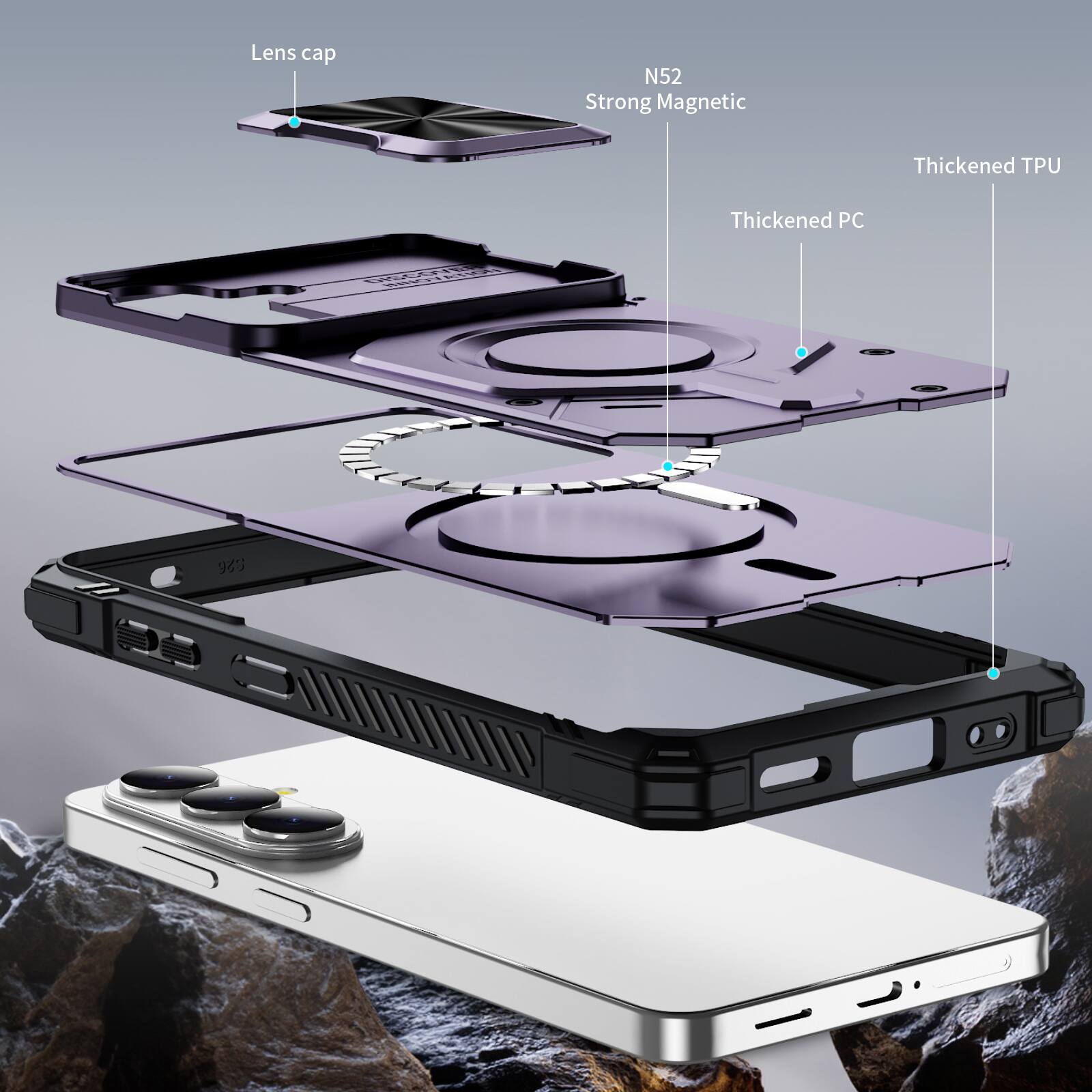 Lens cap N52 Strong Magnetic Thickened TPU Thickened PC
