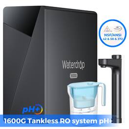 Waterdrop - X16 Reverse Osmosis System Extra WD-PT-05B-L Water Filter Pitcher - Black